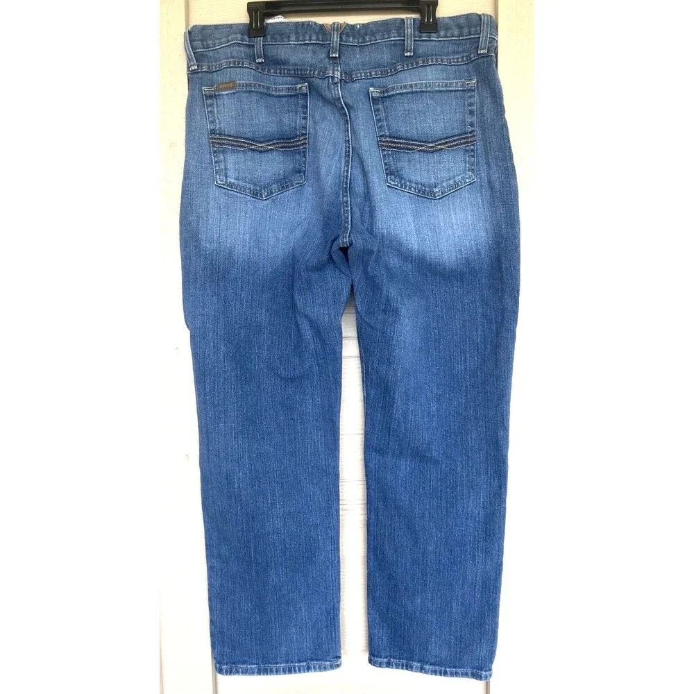 Ariat M3 Loose Fit Jeans Mens 40x32 Medium Wash Stretch Straight Western Work